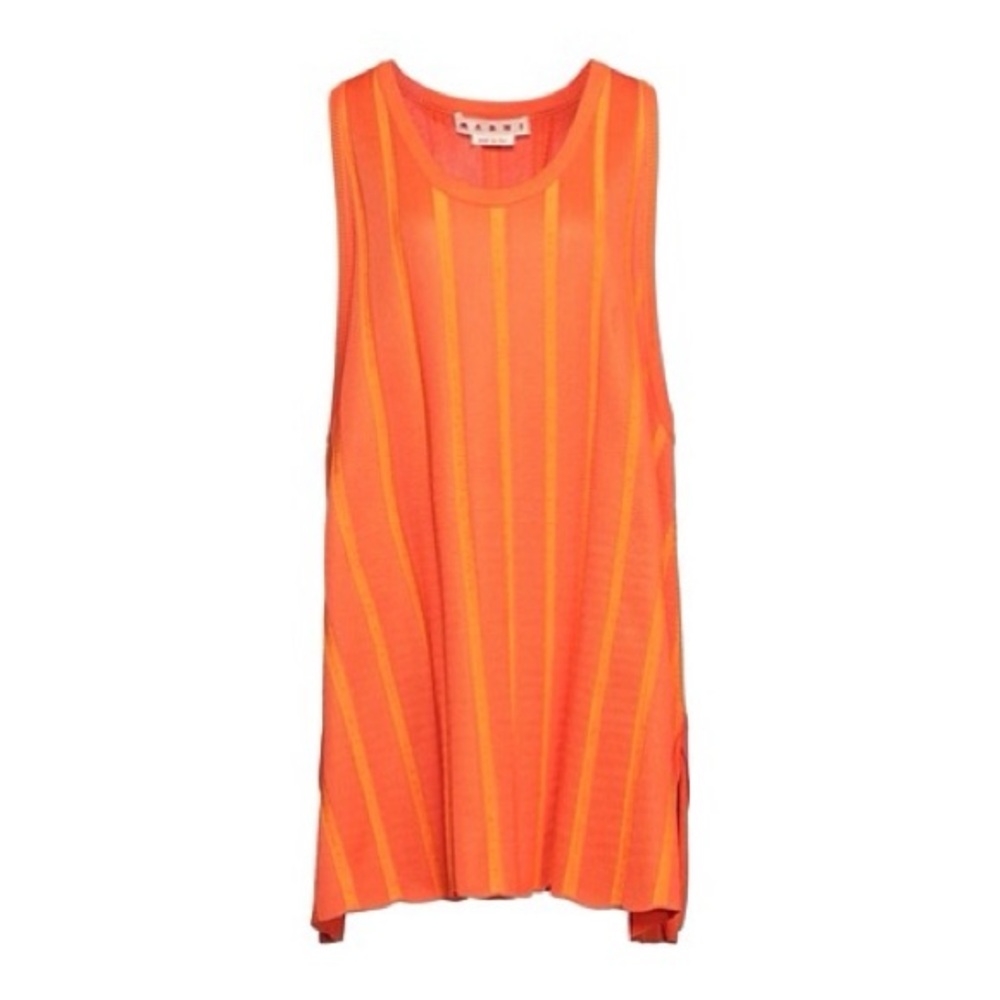 Marni Orange Knit Sleeveless A-Line Dress Size 40